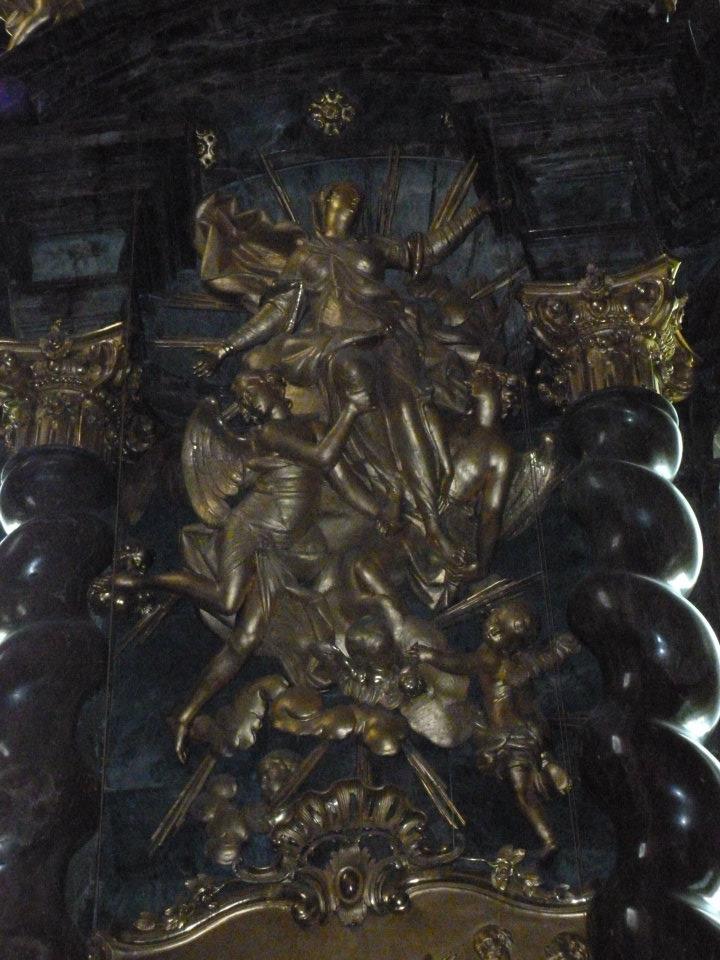 From above the High Altar in the Royal Abbey of Strahov, Prague.