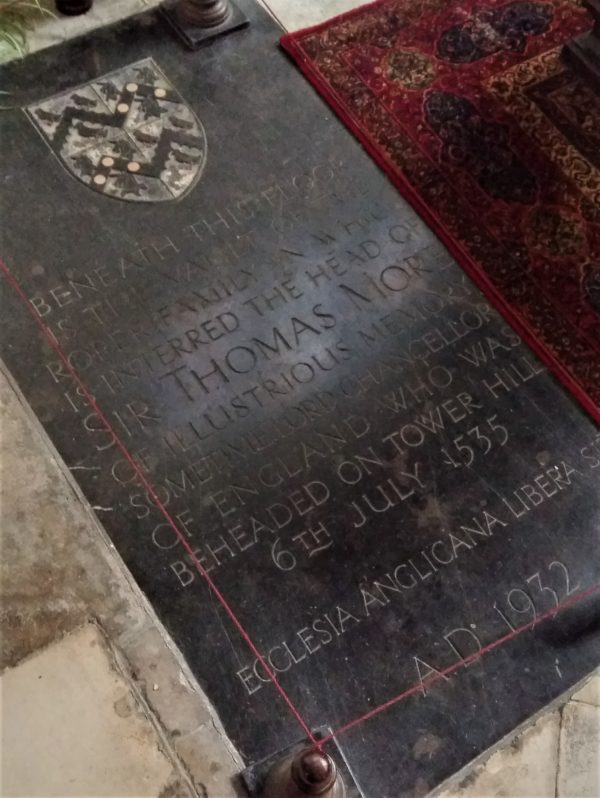 The marker for the Roper family crypt
